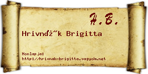 Hrivnák Brigitta névjegykártya